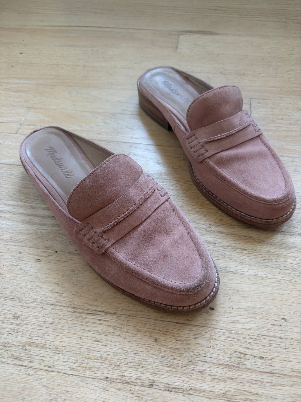 Madewell The Elinor Suede Loafer Mule Dusty Clay size 8